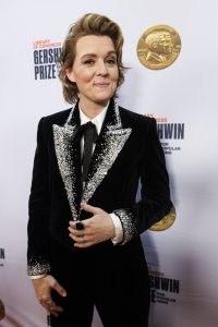 Brandi Carlile posing on the red carpet at the 2023 Library of Congress Gershwin Prize event