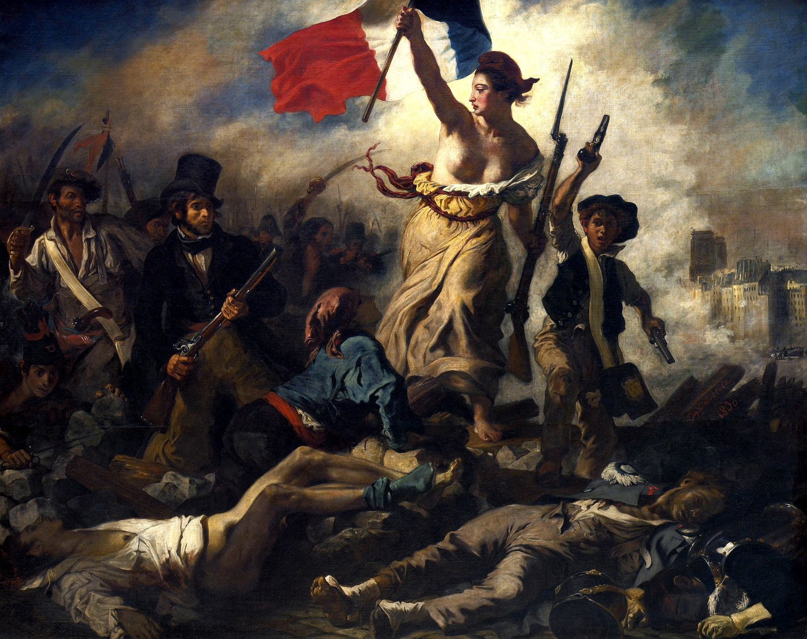 Eugène Delacroix's 'Liberty Leading the People' (1830), depicting the July Revolution that forms the backdrop of The Hunchback, Soul of Paris