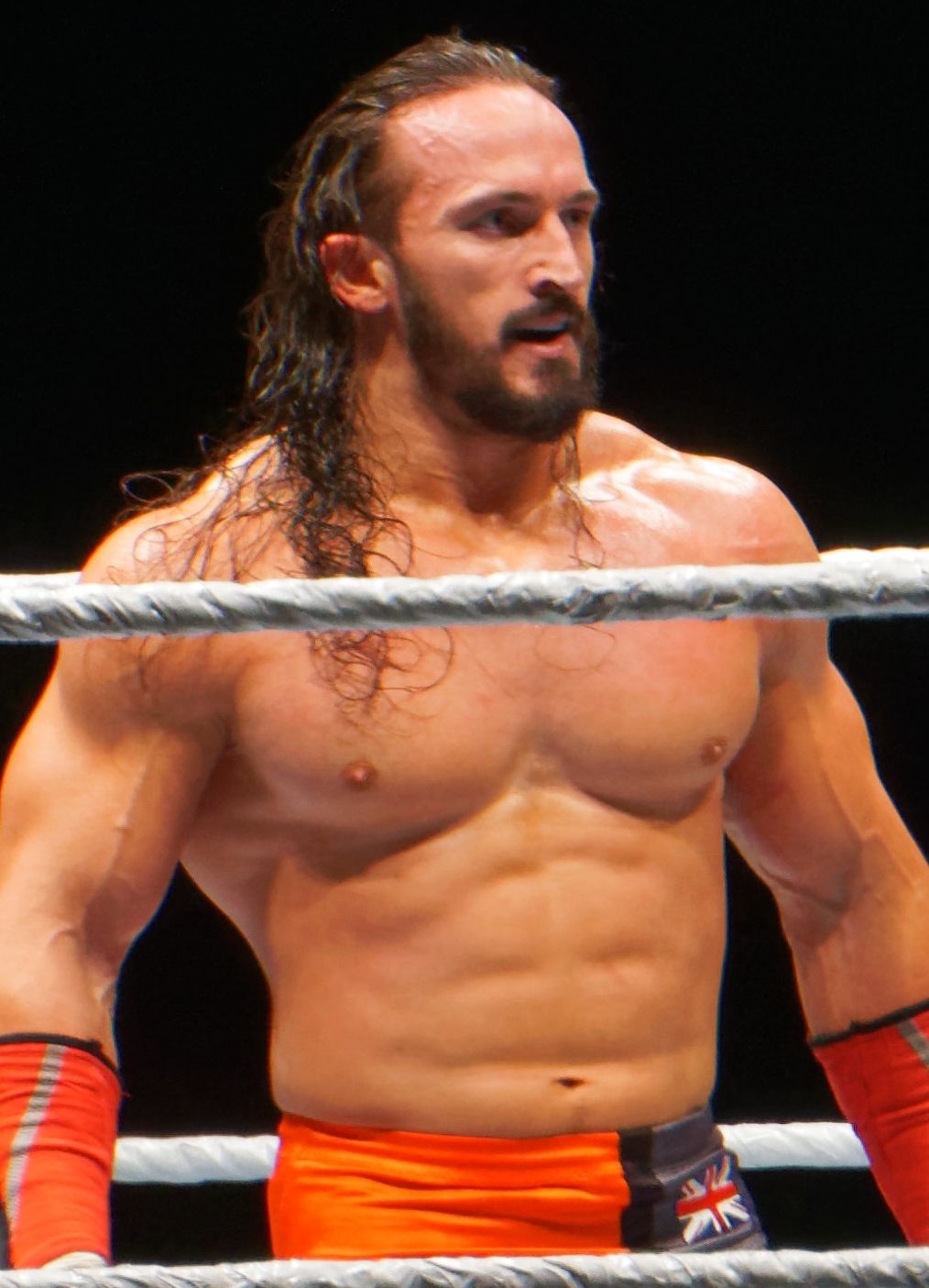 Neville in a WWE ring during a match in September 2016