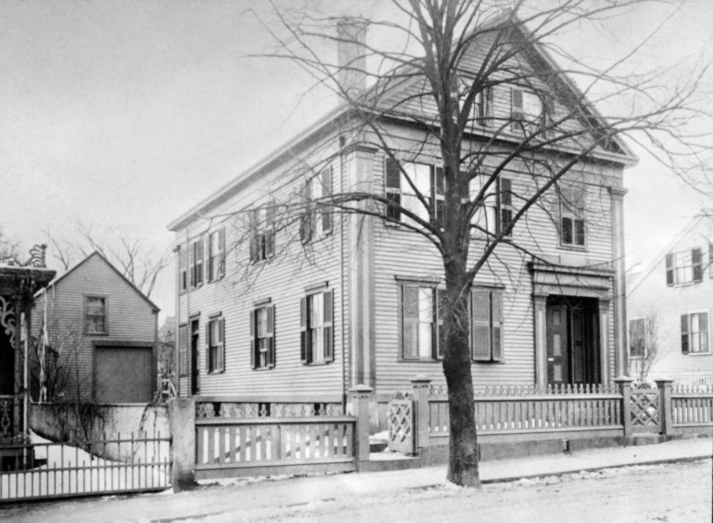 The Borden family home in Fall River, Massachusetts, photographed in 1892.