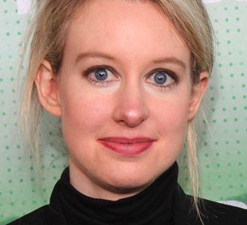 Elizabeth Holmes portrait backstage at TechCrunch Disrupt San Francisco 2014