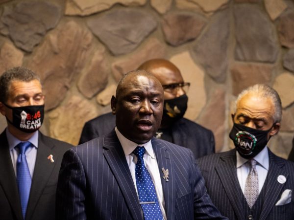 Civil rights attorney Ben Crump speaking at a press conference