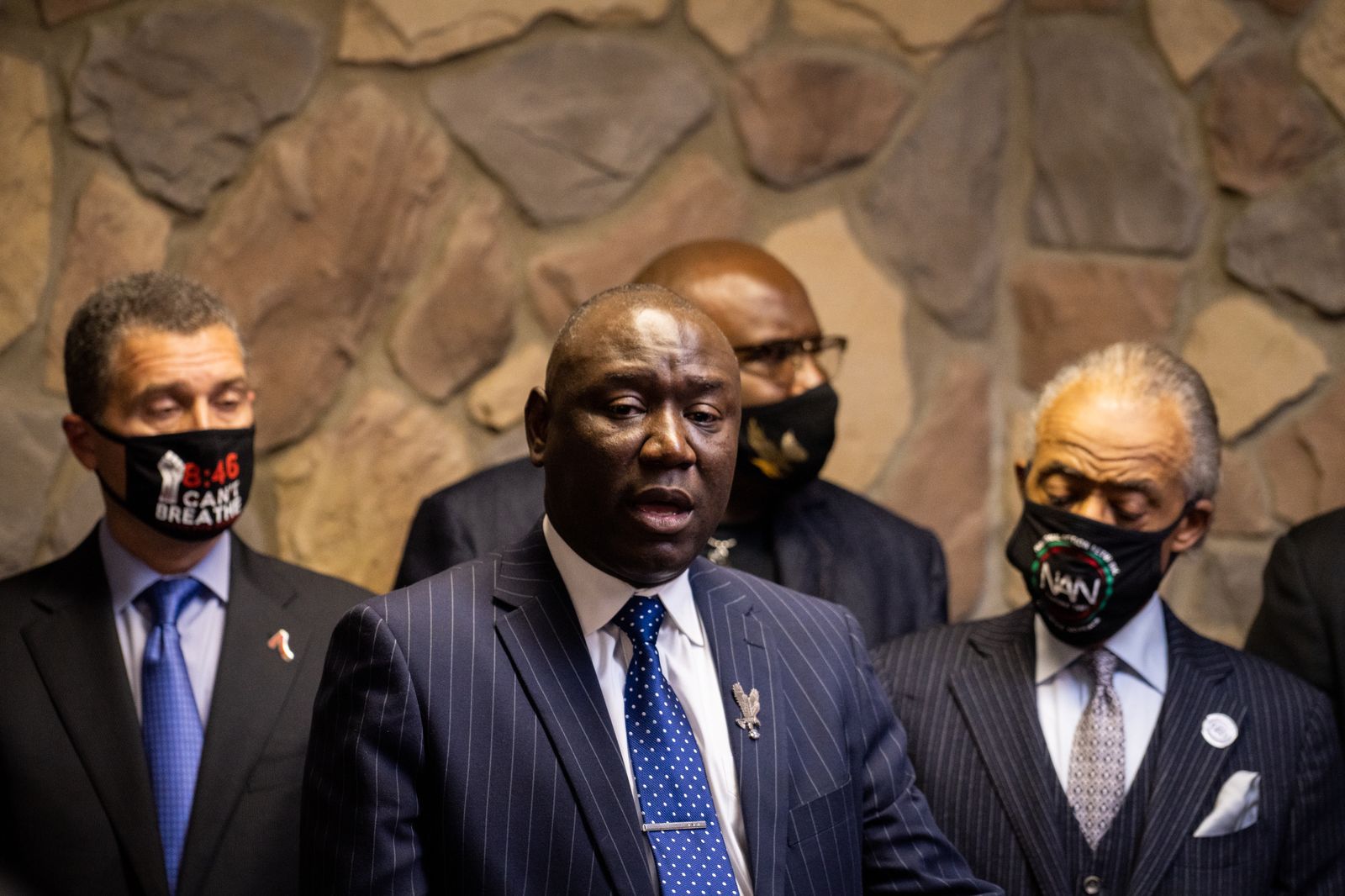 Civil rights attorney Ben Crump speaking at a press conference
