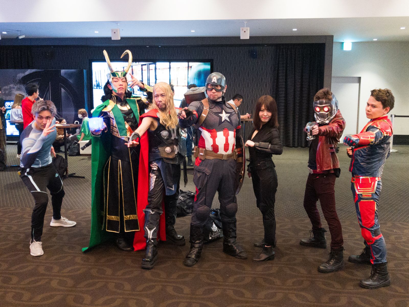 Fans at an Avengers: Endgame first screening event at TOHO Cinemas in Tokyo