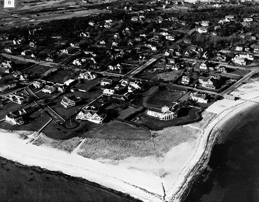 Aerial view of the Kennedy family compound at Hyannis Port, Massachusetts