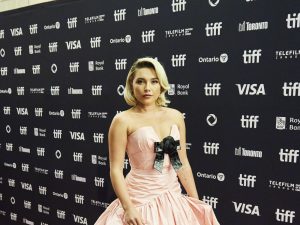 Florence Pugh in a pink gown at the 2024 Toronto International Film Festival