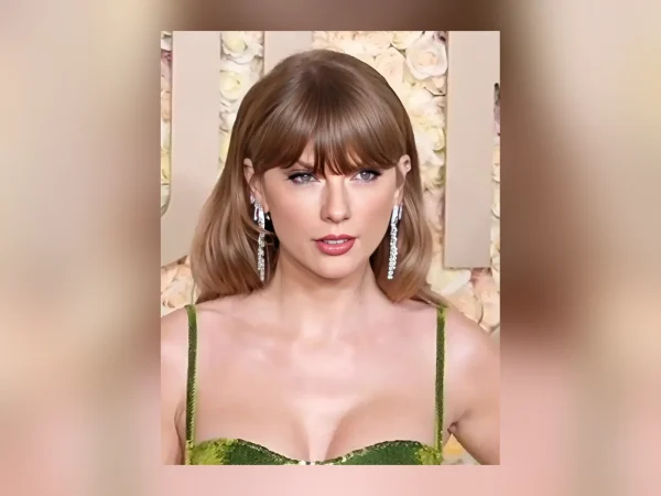 Taylor Swift at the 2024 Golden Globes — featured image for a guide to the celebrity feuds that defined pop culture