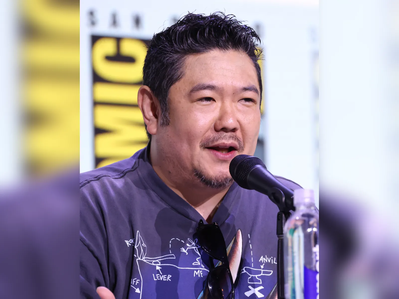 Eric Bauza speaking at San Diego Comic-Con in 2025.