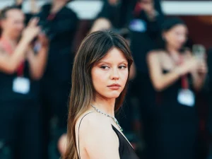 Mia Goth at the Frankenstein premiere at the 82nd Venice International Film Festival in 2025