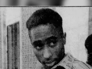 Young Tupac Shakur portrait from 1988
