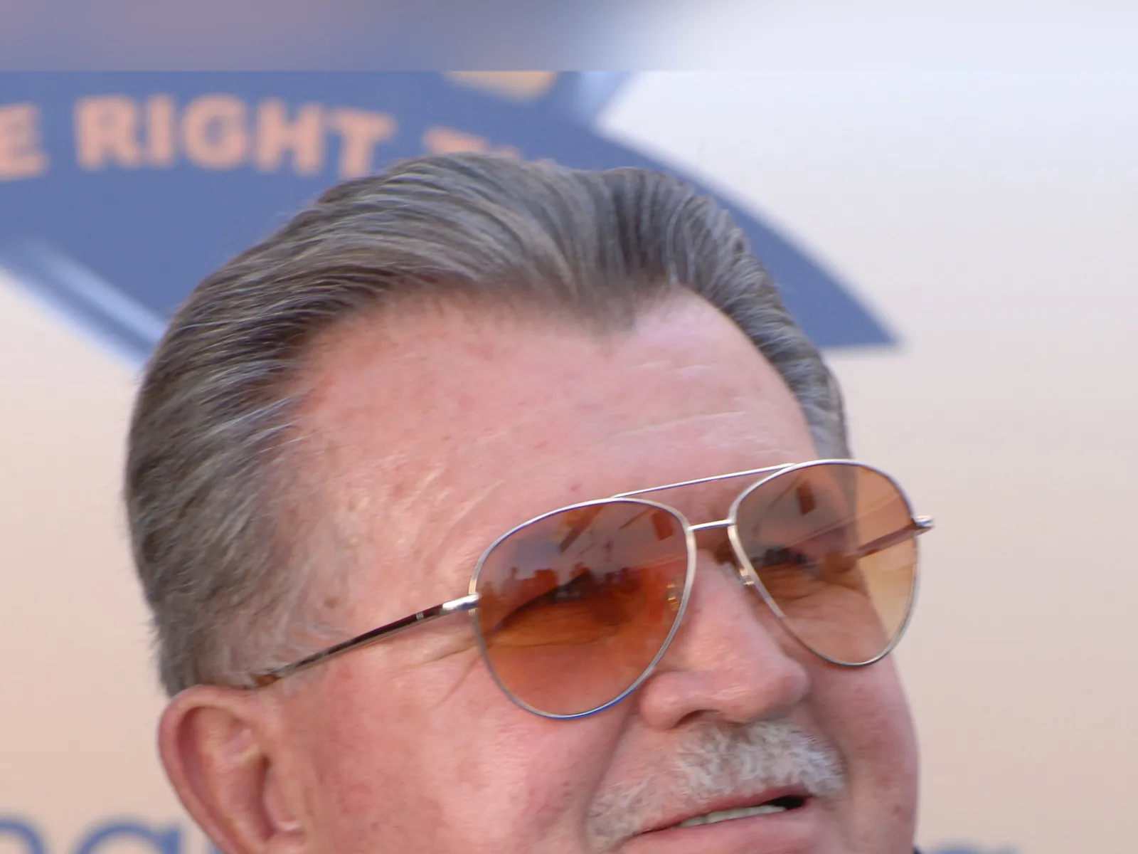 Mike Ditka wearing sunglasses at a 2008 NFL event