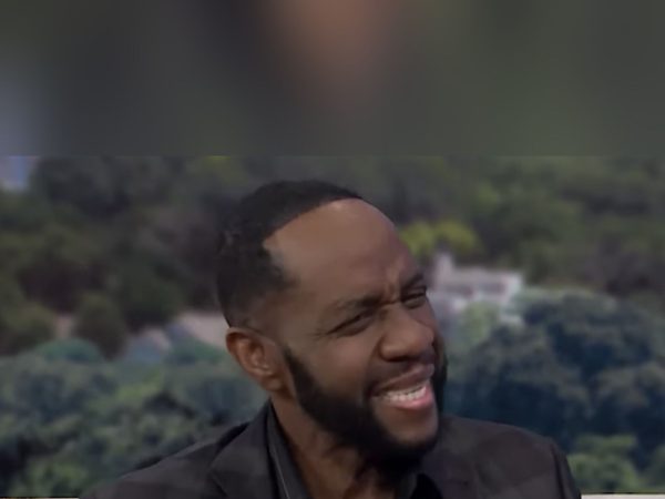 Freddie Jackson smiling during a 2019 television interview