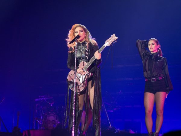 Lady Gaga performing on her Joanne World Tour — one of the famous singers who wrote hit songs for other artists, including Britney Spears' 'Quicksand'