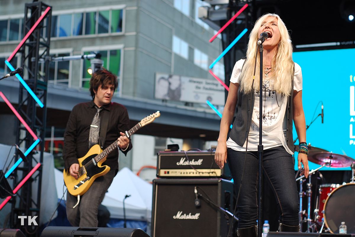 Sass Jordan performing on stage at Luminato 2010 in Toronto