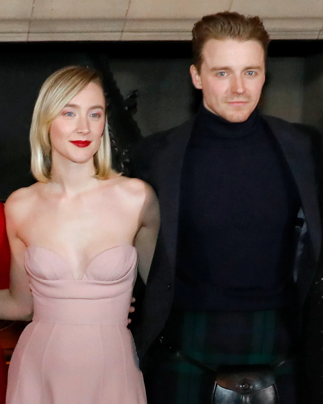 Saoirse Ronan and Jack Lowden at the 2019 Mary Queen of Scots premiere in Edinburgh