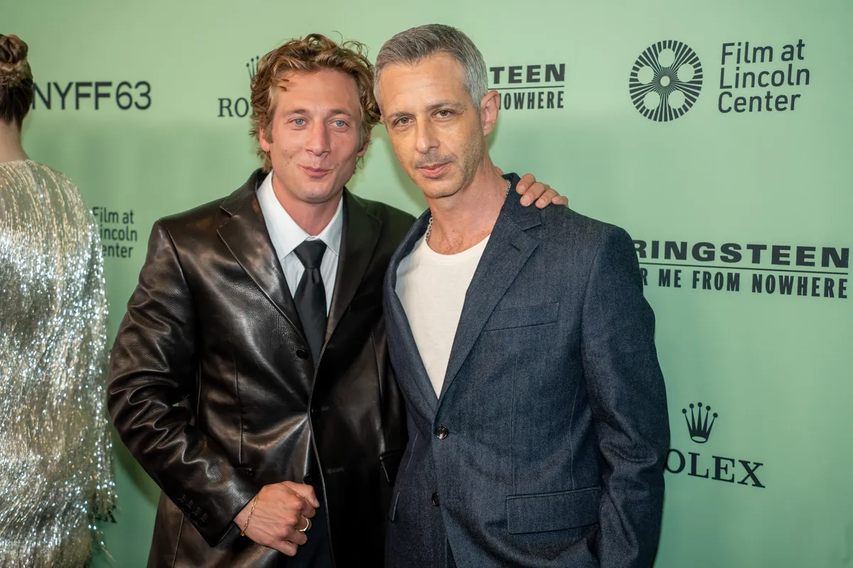 Jeremy Allen White and Jeremy Strong pose together at the New York Film Festival
