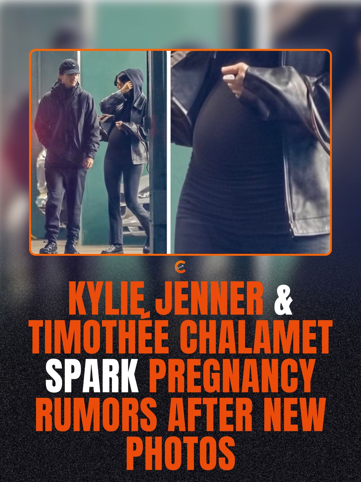 Viral graphic of the photos claimed to show Kylie Jenner and Timothée Chalamet on an October 2026 date night in Los Angeles