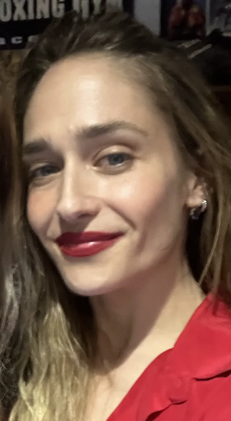 Jemima Kirke at a poetry reading in New York