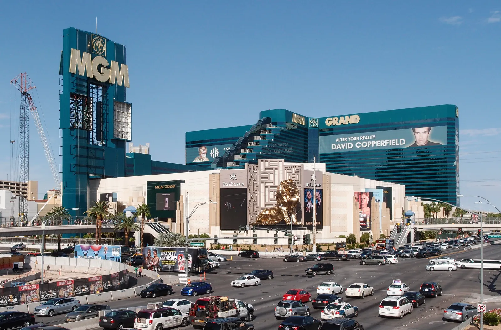 The MGM Grand hotel and casino in Las Vegas, where the confrontation that led to Tupac Shakur's murder began on September 7, 1996