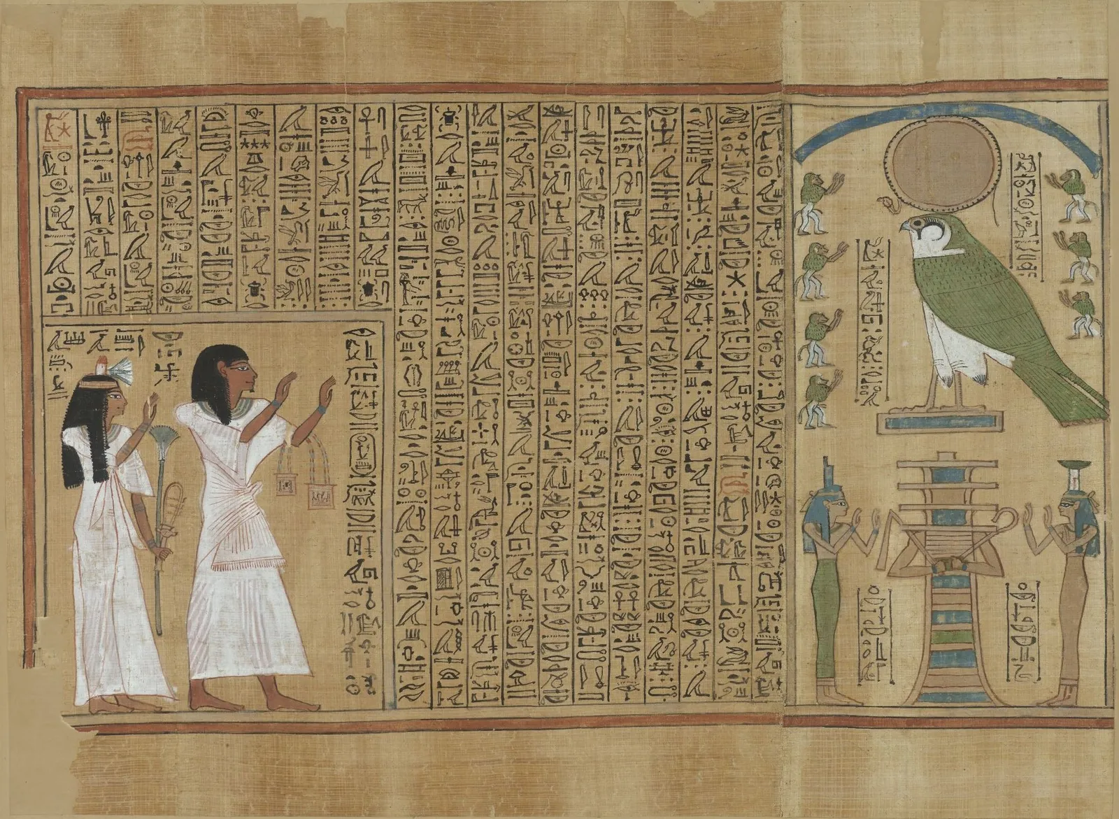 A sheet from the Book of the Dead of Hunefer, an ancient Egyptian funerary papyrus