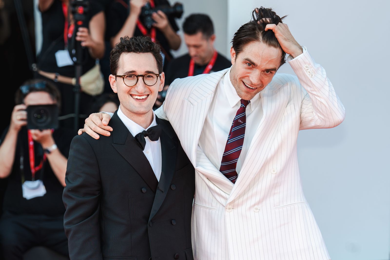 Robert Pattinson with director Lance Oppenheim at the 83rd Venice International Film Festival