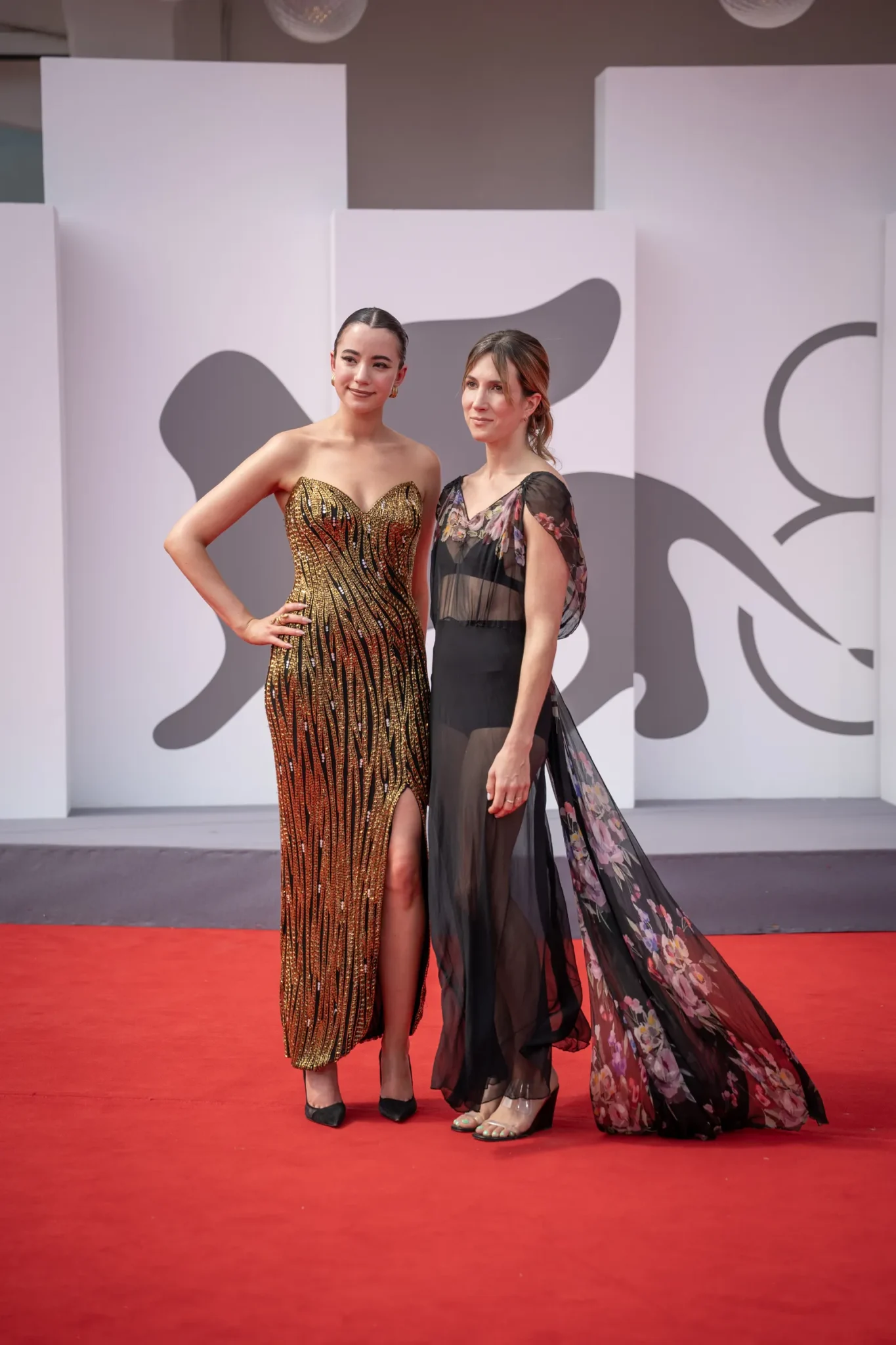 Ashley St. Clair with journalist Zoe Schiffer at the Venice premiere of the Musk documentary