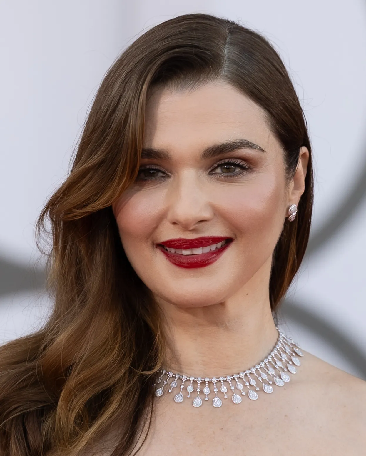 Rachel Weisz smiling at a 2024 red carpet event