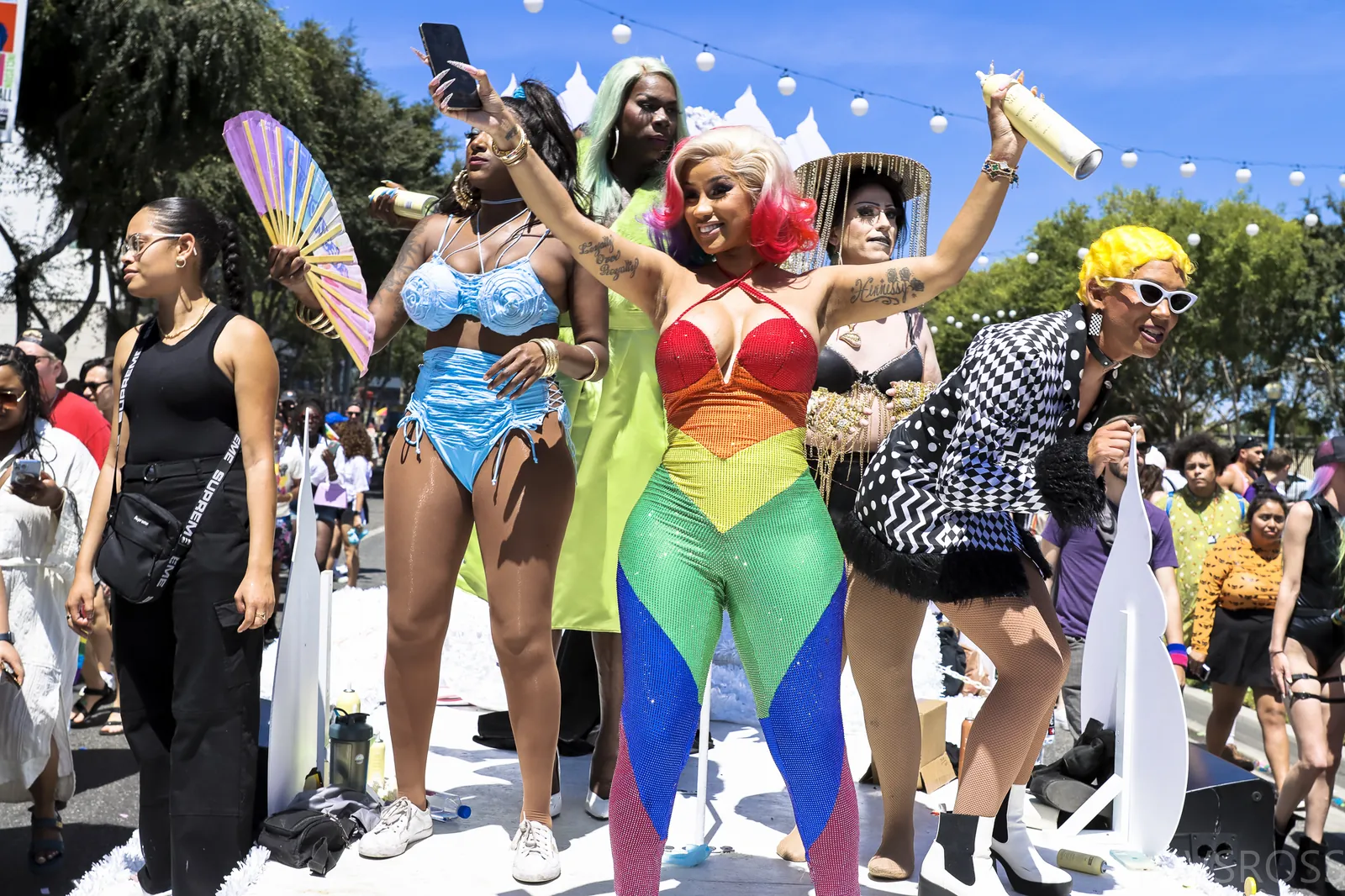 Cardi B performing on stage in West Hollywood in 2022.