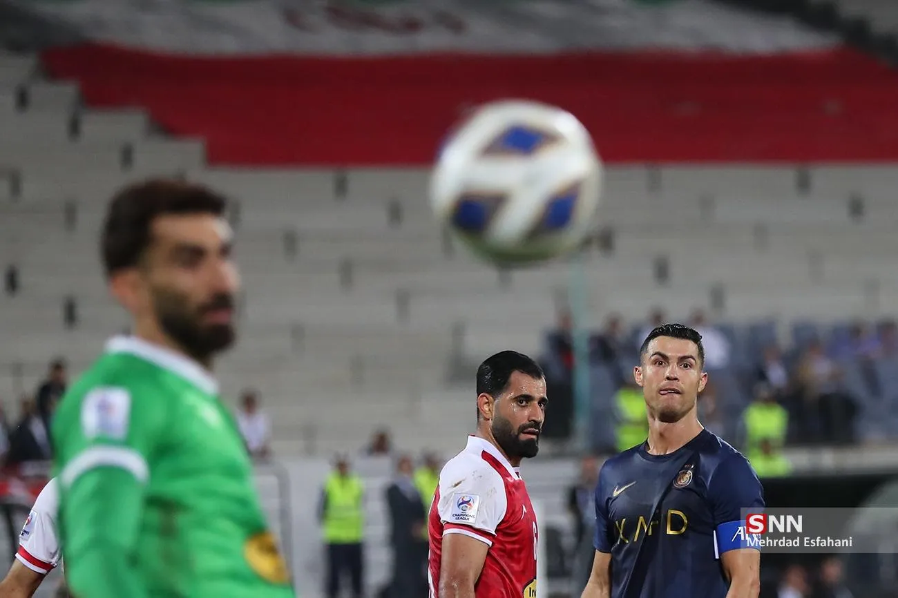 Cristiano Ronaldo playing for Al Nassr against Persepolis in September 2023