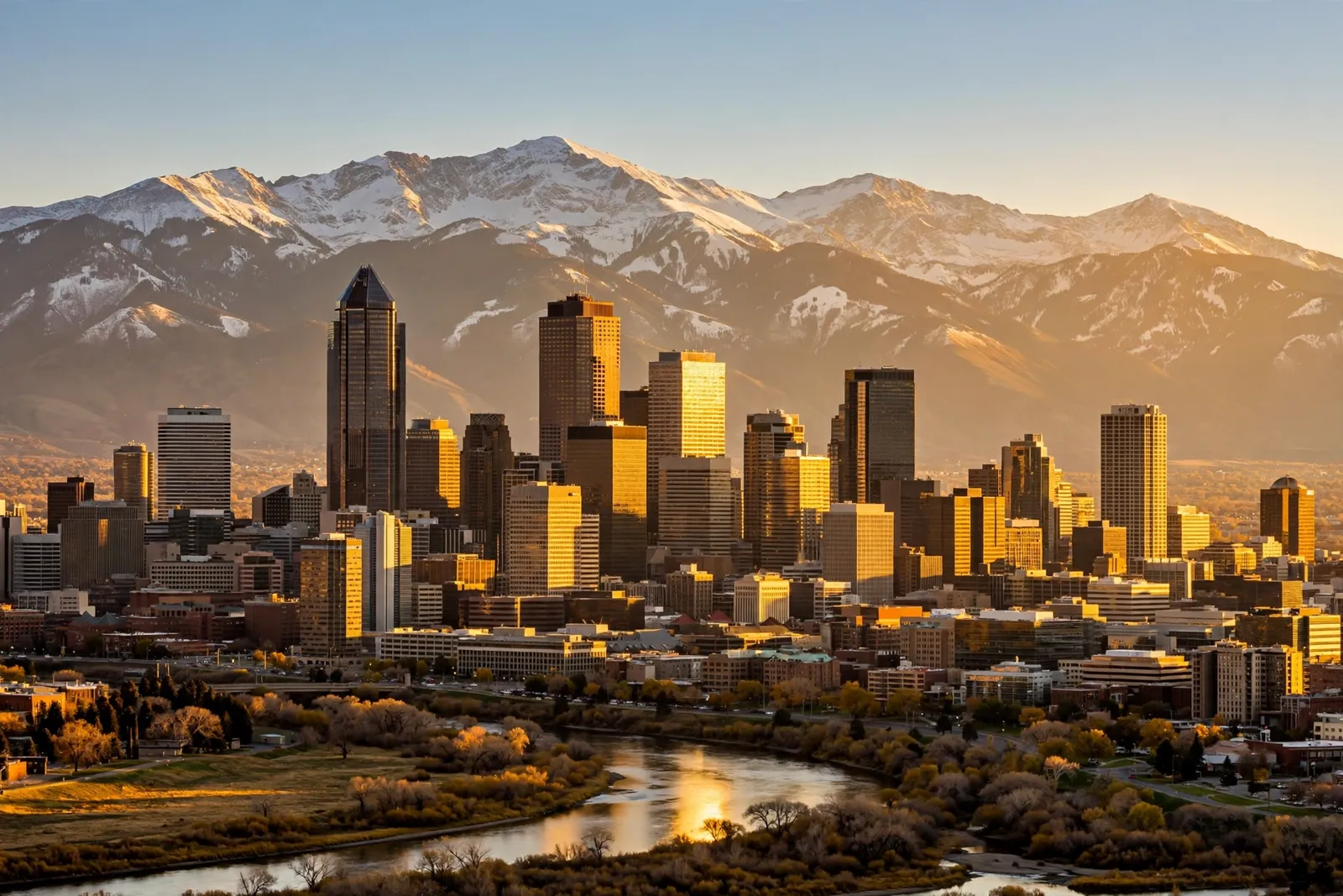 Denver skyline, home of Love Is Blind season 9