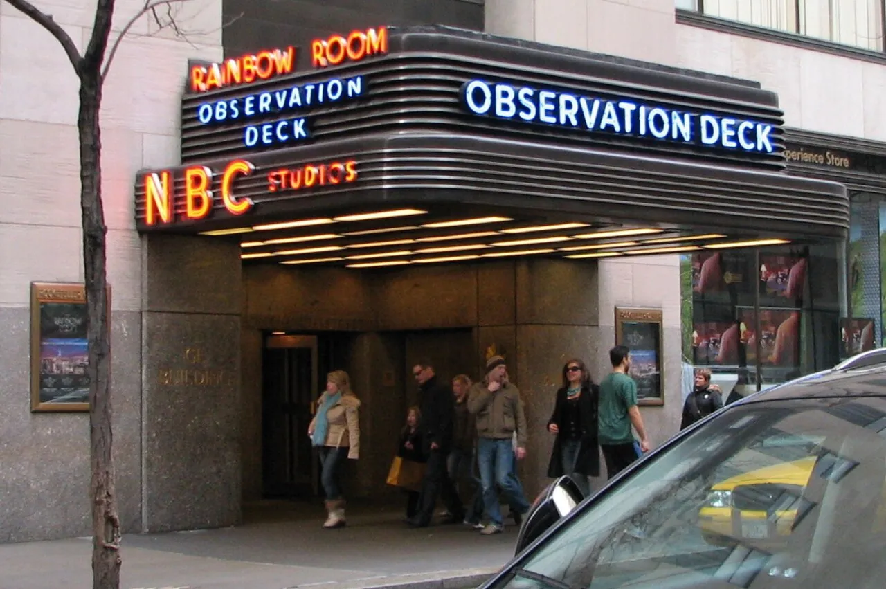 NBC Studios entrance at Rockefeller Center in New York City