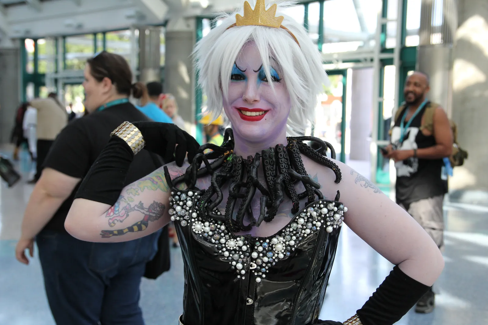 Cosplayer dressed as Ursula, the sea witch from The Little Mermaid, at WonderCon 2016